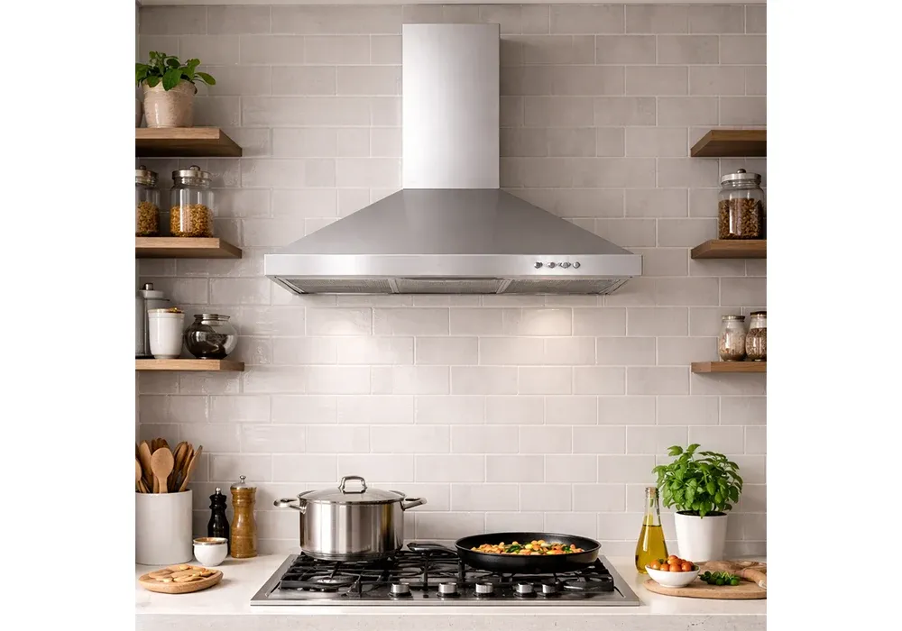 Hotte aspirante pyramidale en inox Neuve