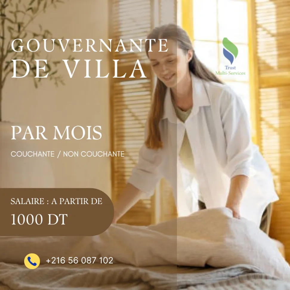 Gouvernante de Villa de Confiance à Temps Plein