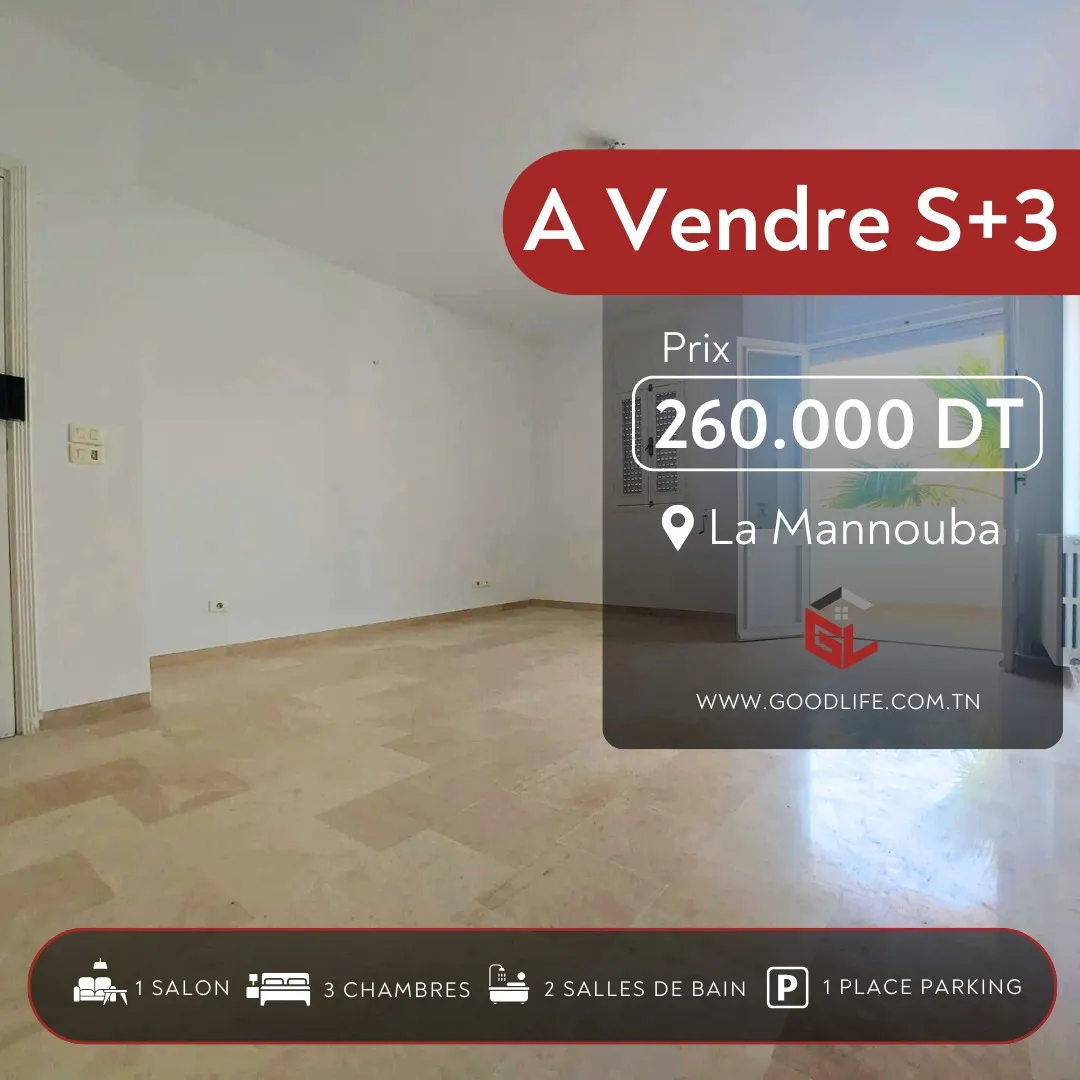 Vente S+3 à Manouba