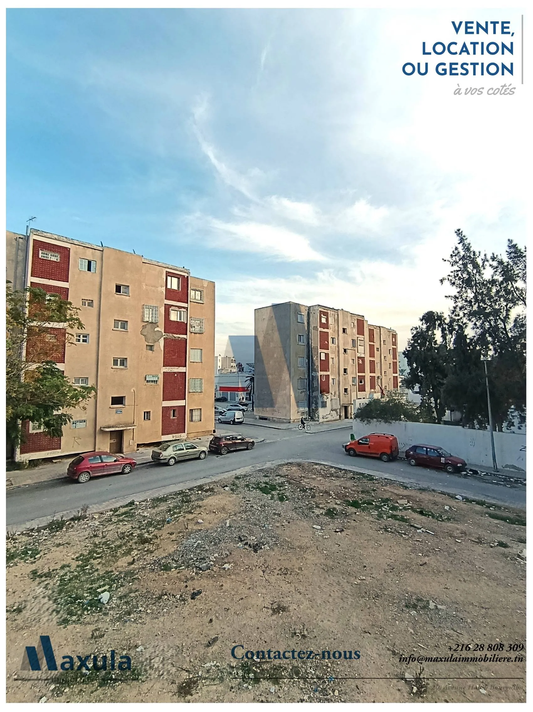 À VENDRE APPARTEMENT S+2 AU 1ER ÉTAGE À RADES SNIT