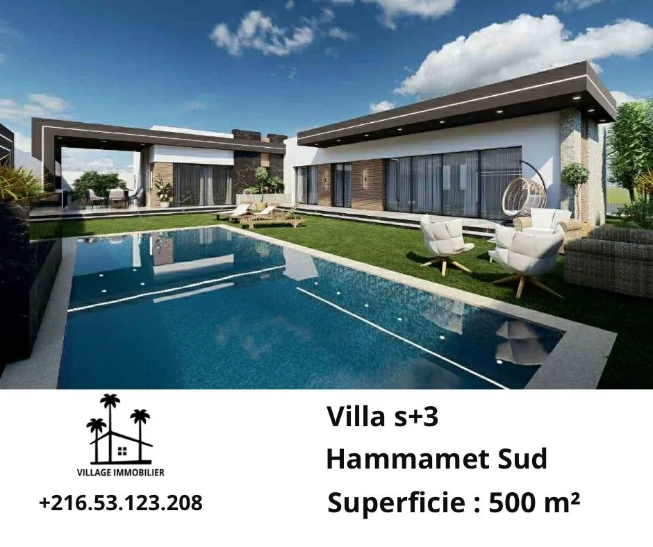 villa s+3 a Hammamet Sud