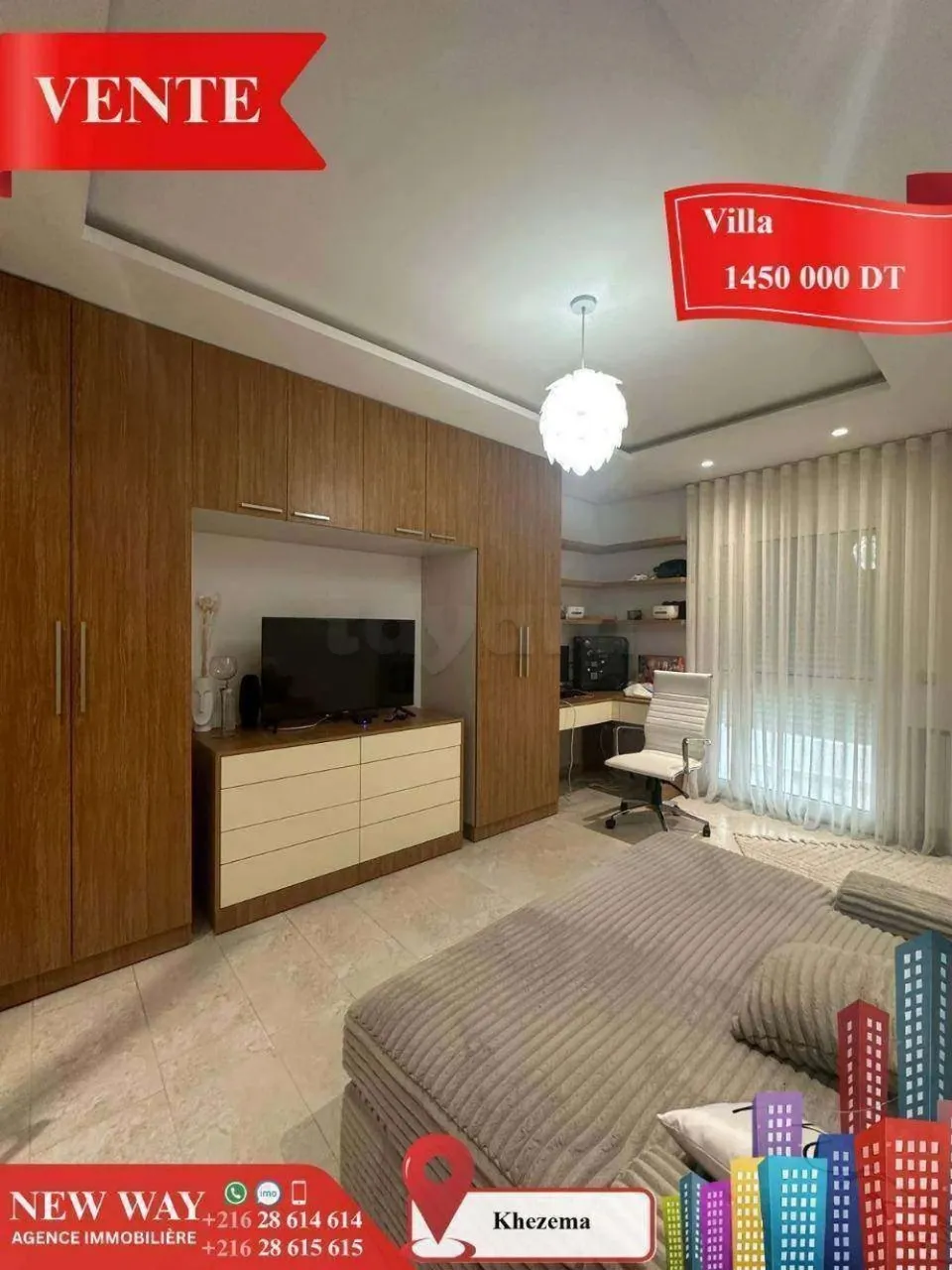 Villa à Khezema ouest , dans un quartier résidentiel