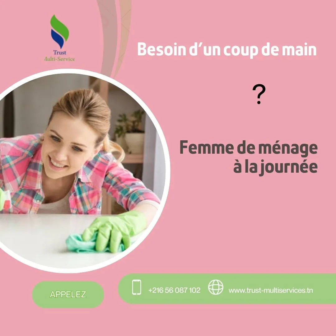 TROUVEZ LA MEILLEURE FEMME DE MENAGE PAR JOUR A