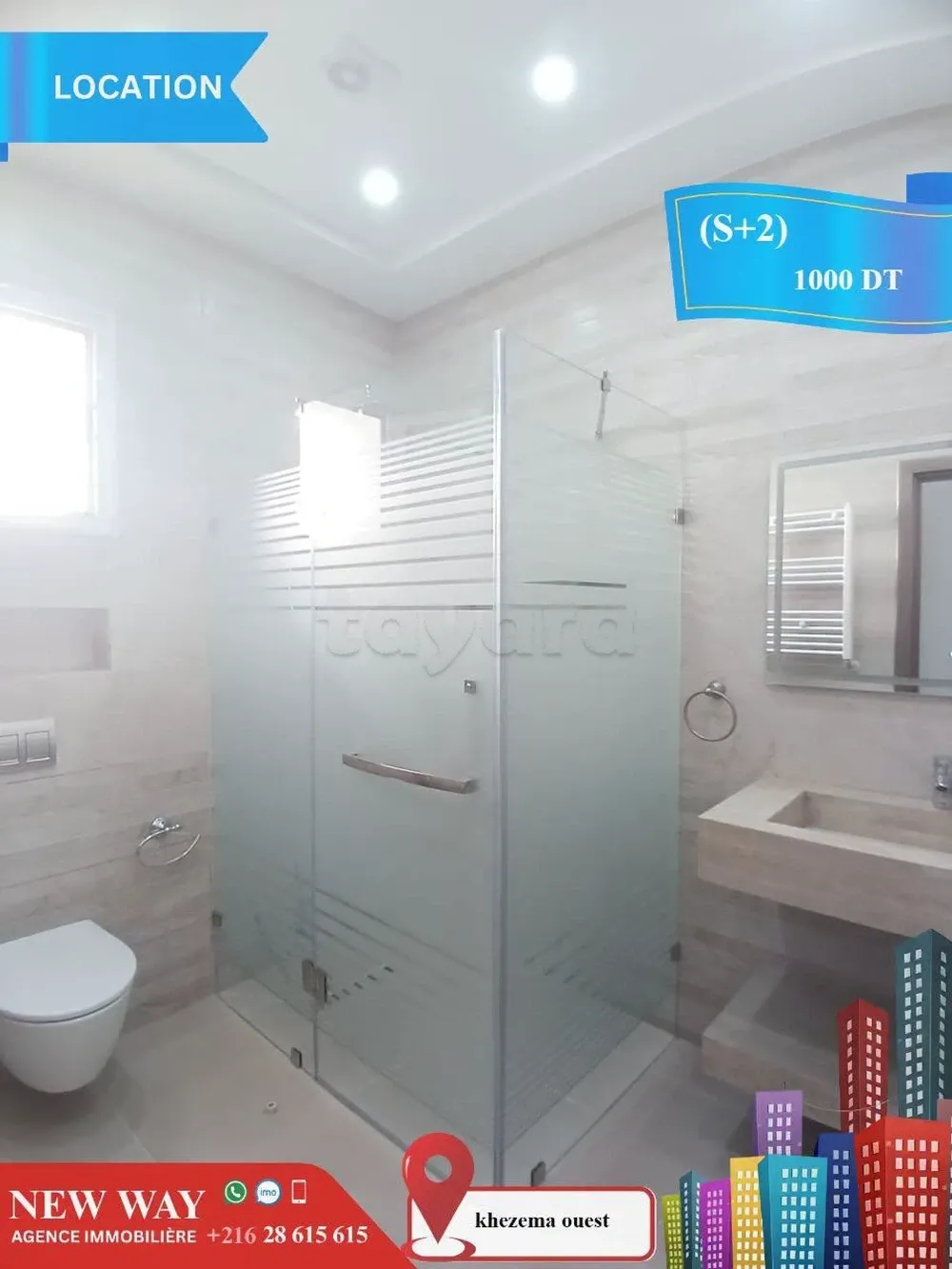 Appartement (S+2) à khezema ouest