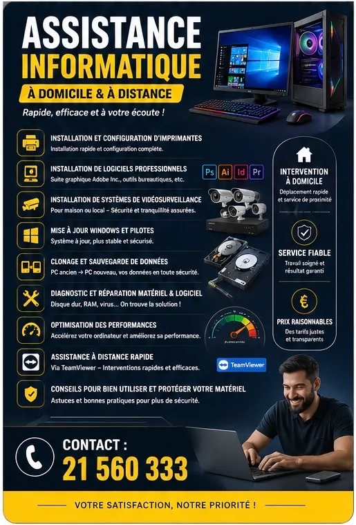 đ§ **Services Informatiques Rapides & Professionnels Ă Domicile** đ»đ