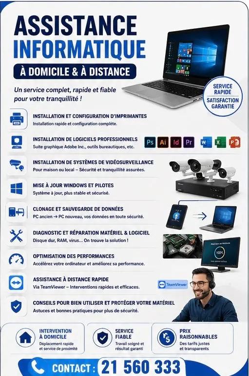 đ§ **Services Informatiques Rapides & Professionnels Ă Domicile** đ»đ