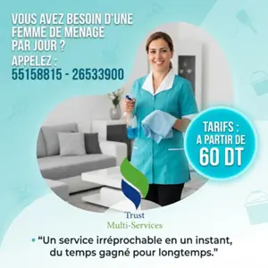 FEMME DE MENAGE PAR JOUR A MEDINA JEDIDA