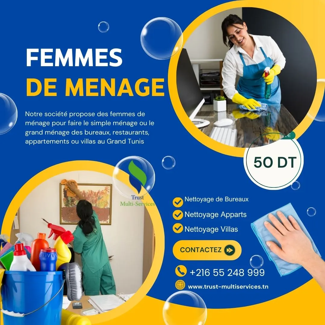 femme de ménage par jour en tunis