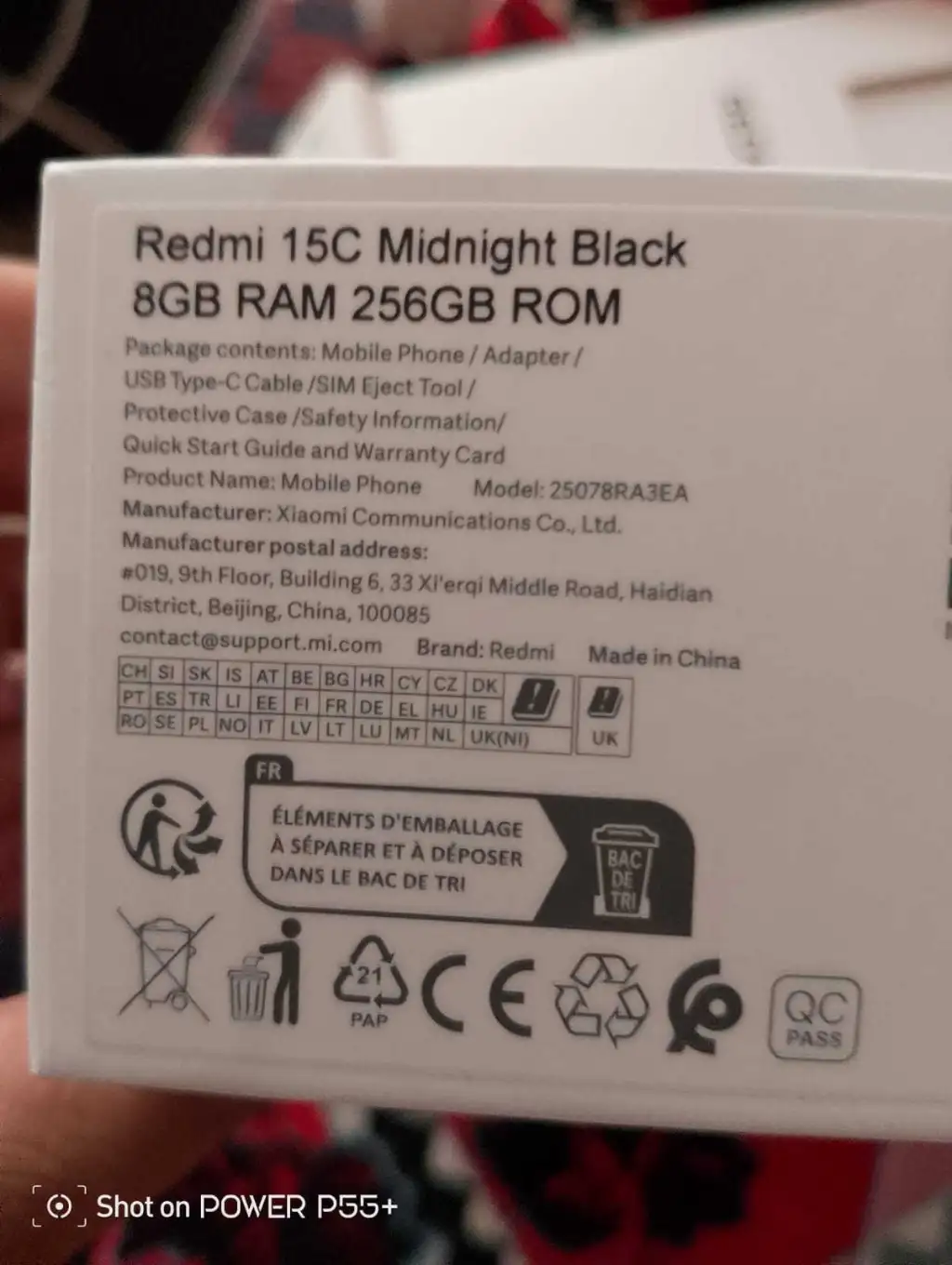 Redmi c15 8gb de ram 256stokage