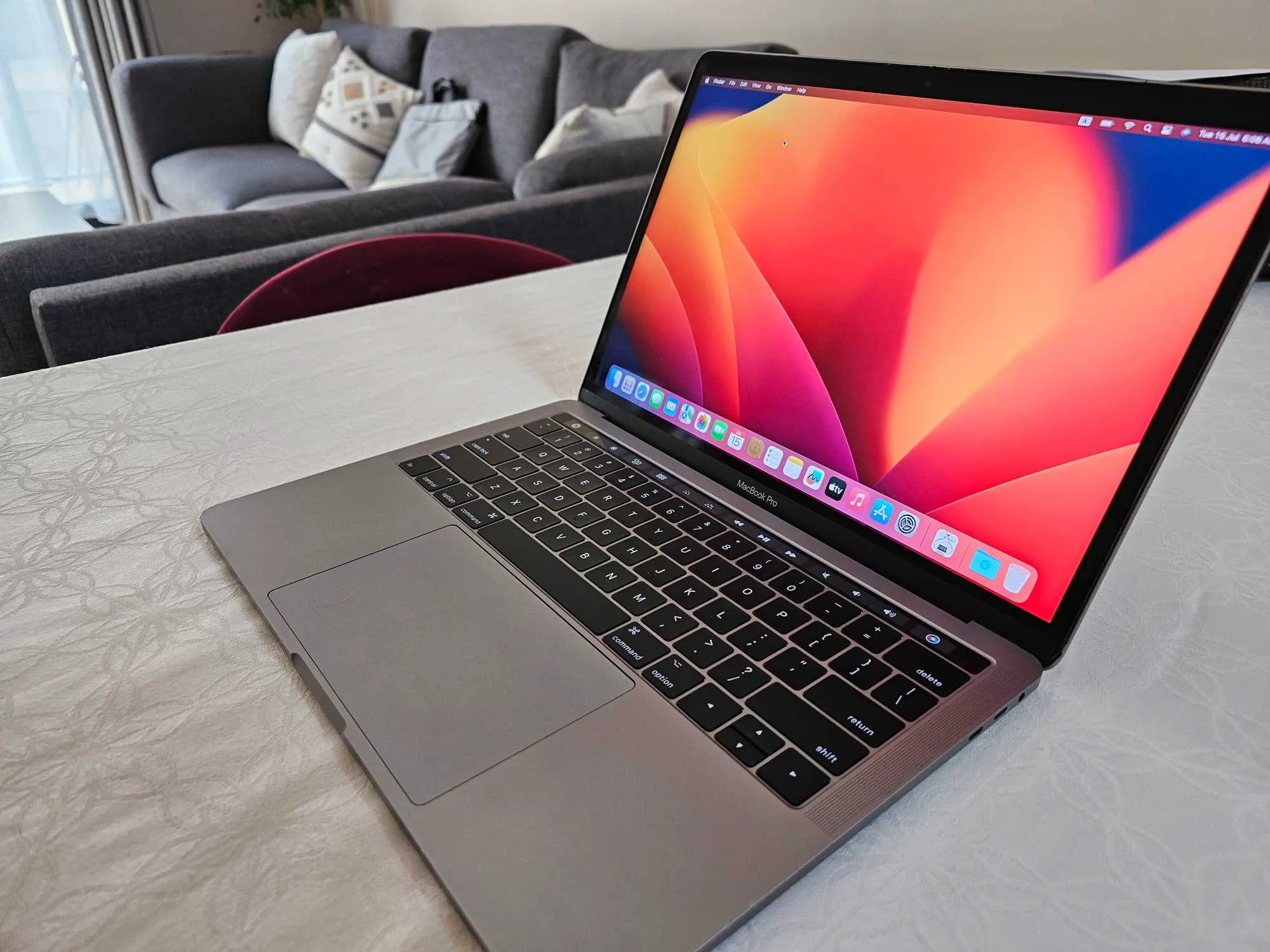 Macbook pro avec touch board
