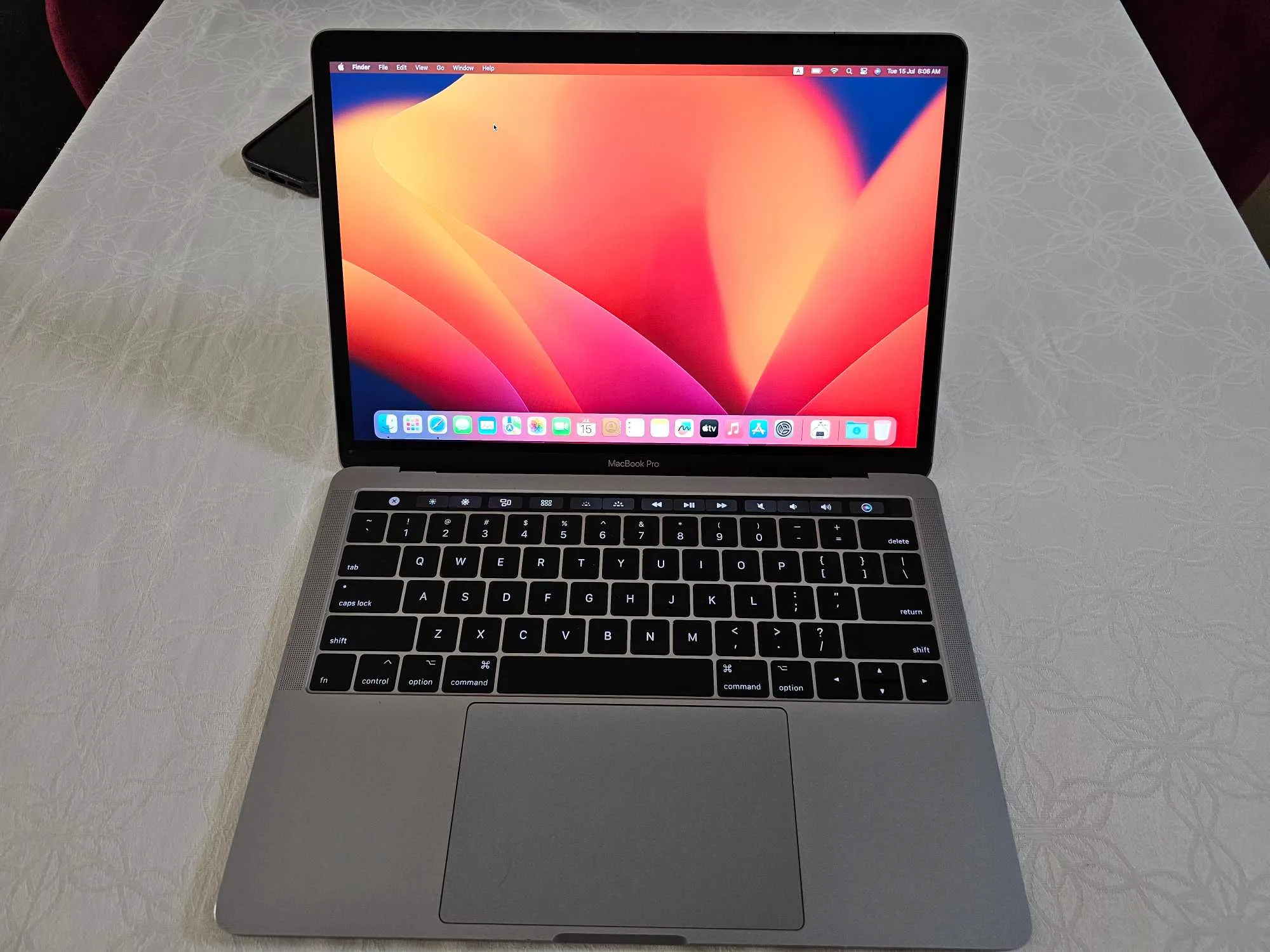 Macbook pro avec touch board