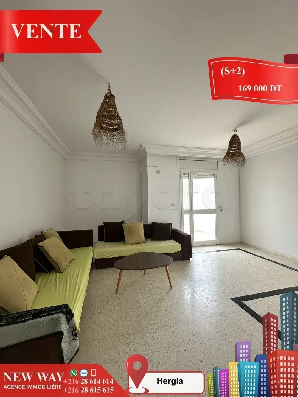 Appartement (S+2) à Hergla Lotissement AFH