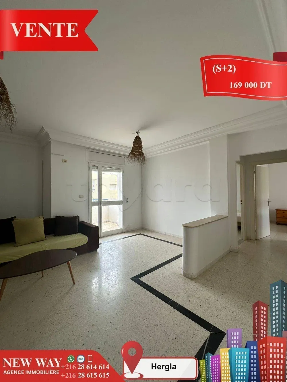 Appartement (S+2) à Hergla Lotissement AFH