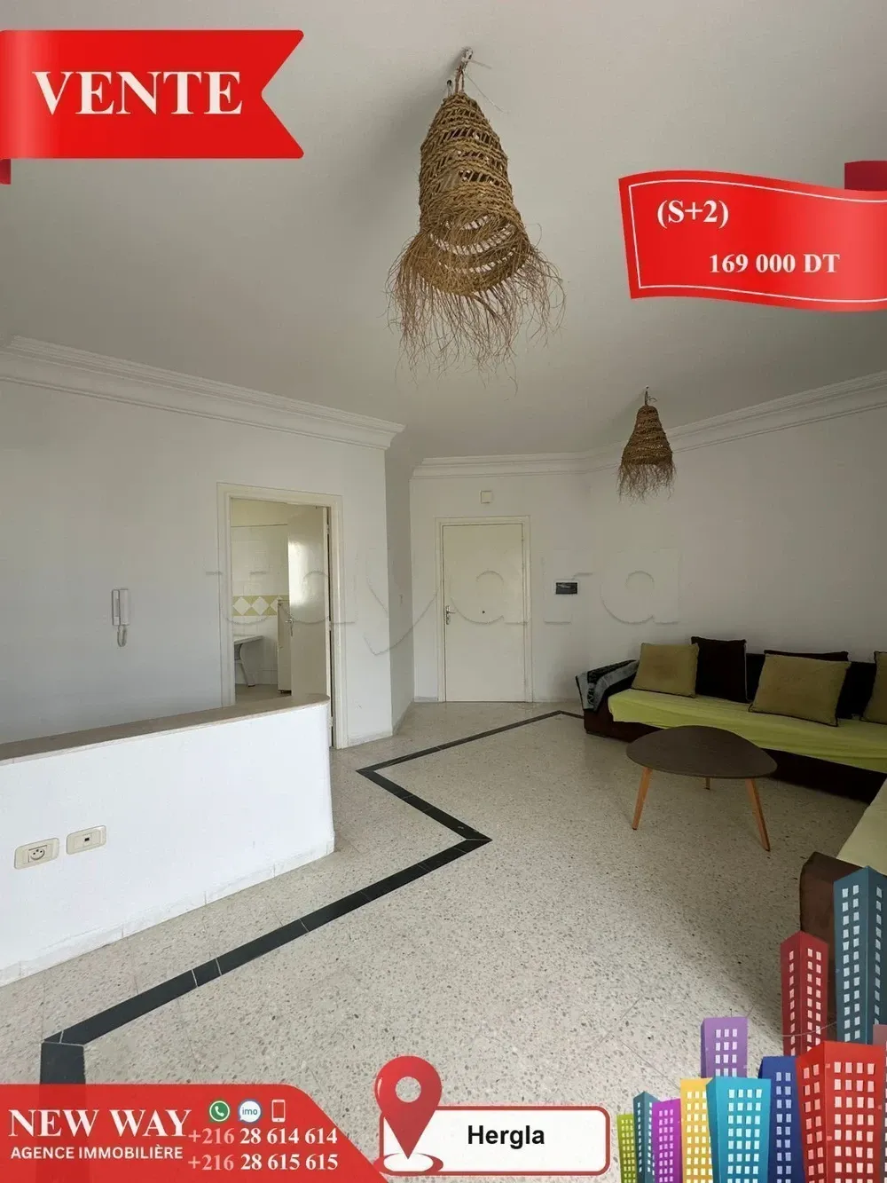 Appartement (S+2) à Hergla Lotissement AFH