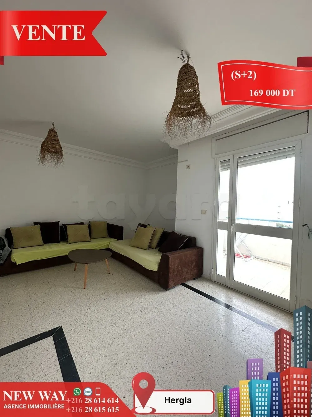 Appartement (S+2) à Hergla Lotissement AFH
