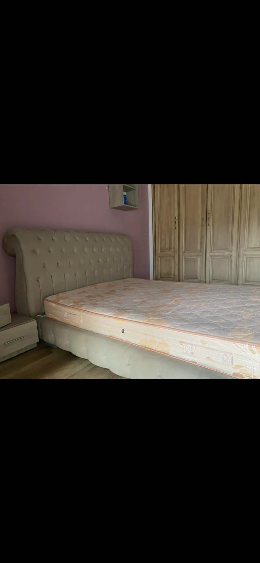 Opportunité : Pack Chambre à Coucher (Lit + Chevet + Coiffeuse+Tabouret rembourré)