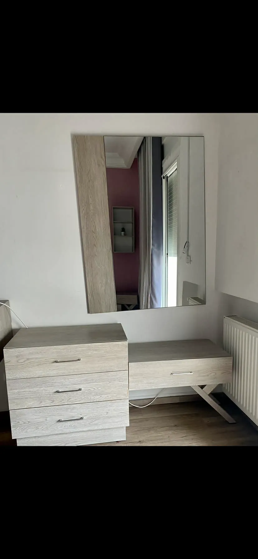 Opportunité : Pack Chambre à Coucher (Lit + Chevet + Coiffeuse+Tabouret rembourré)