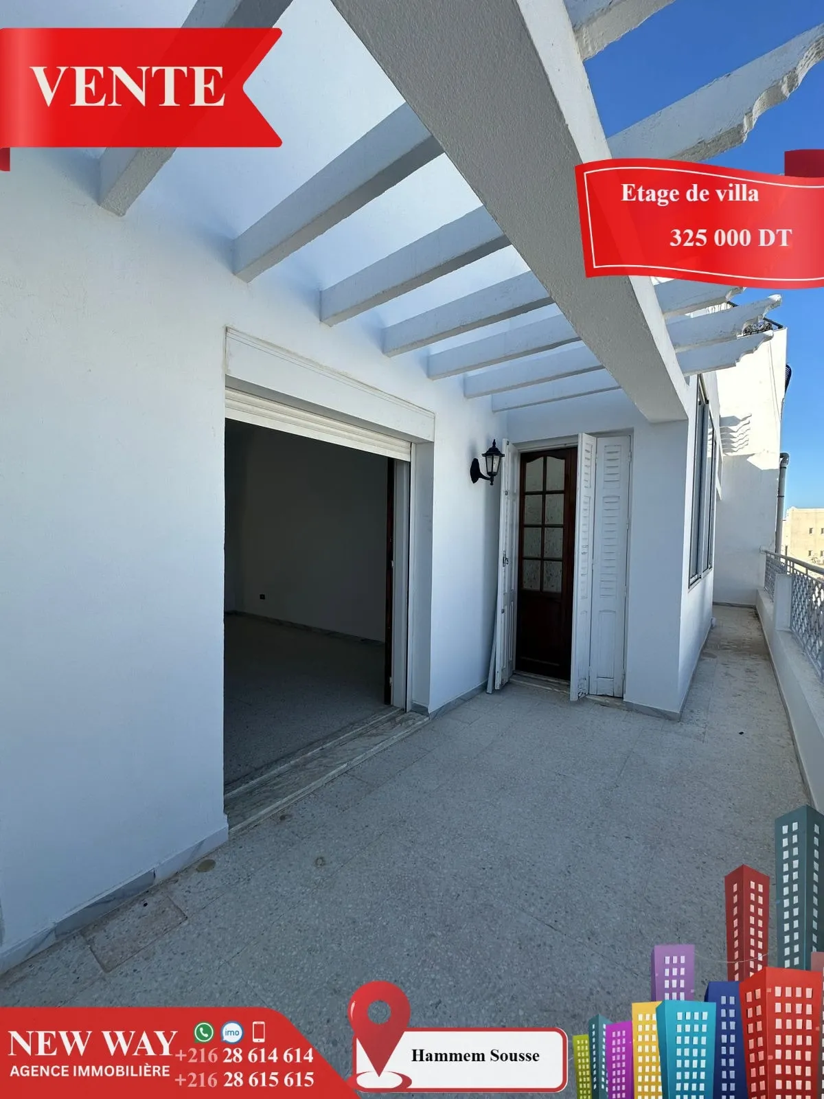 Etage de Villa avec une entrée indépendante à Hammem Sousse