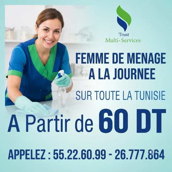 DES FEMME DE MENAGE PAR JOUR A SOUKRA
