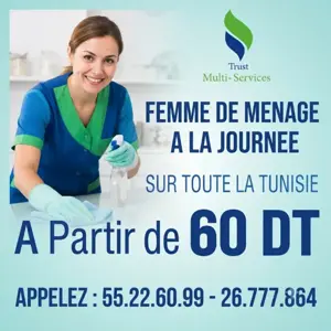 DES FEMME DE MENAGE PAR JOUR A  SOUKRA
