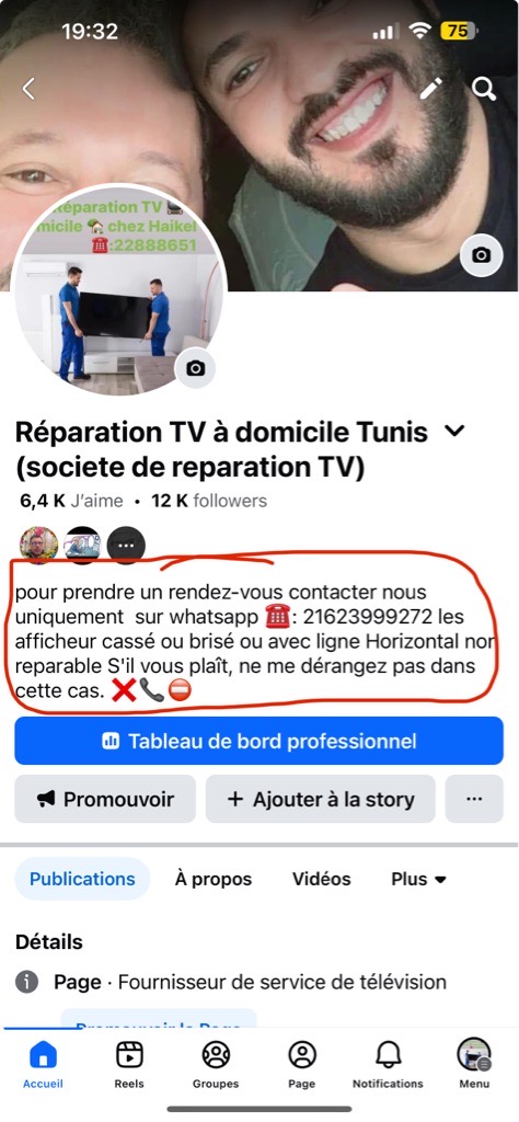 Réparation TV à domicile 
