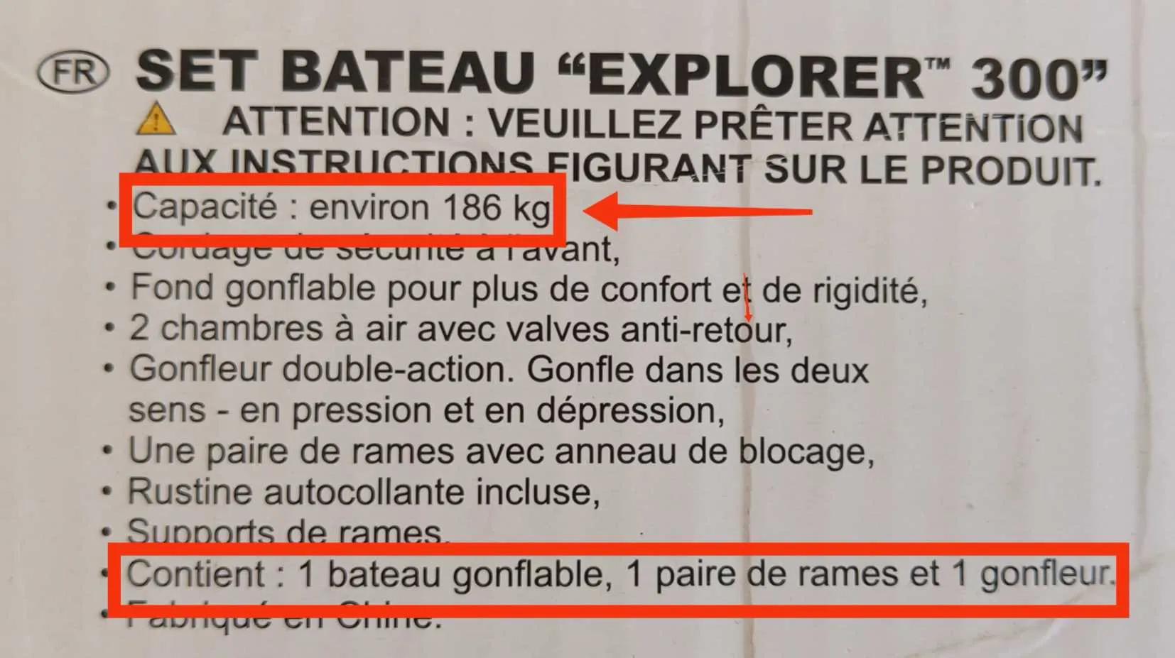 Très bonne affaire : Bateau gonflable Explorer 300 Intex avec une paire de rames et un gonfleur