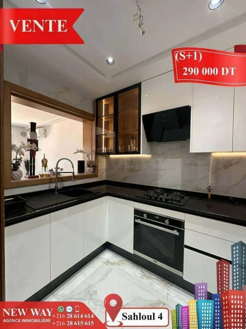 (S+1) Neuf à Sahloul 4 avec Place de Parking