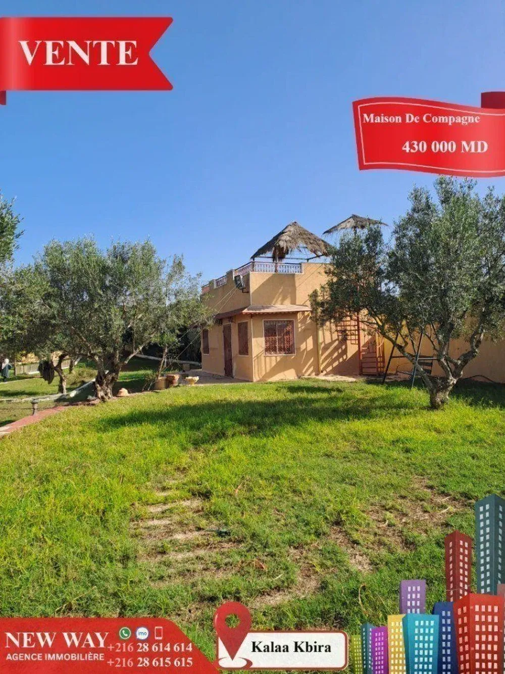 Maison de Campagne à Kalâa Kebira