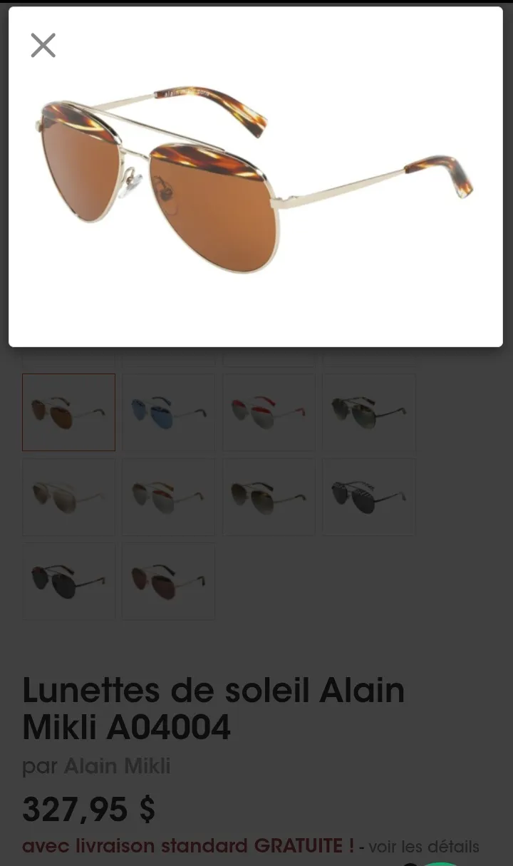 4 lunettes authentique importé 