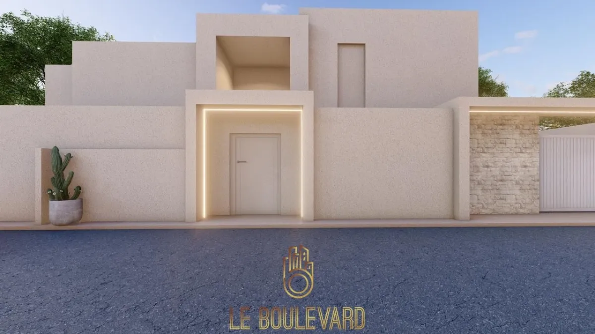 A vendre villa S+3 avec piscine à Monchar , Hammamet