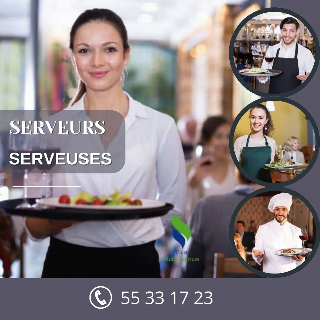 "Nous proposons des Serveurs & Serveuses pour travailler dans des restaurants et salons de Thé.
