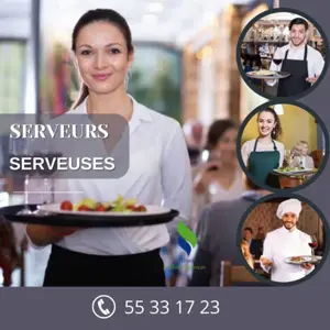 "Nous proposons des Serveurs & Serveuses pour travailler dans des restaurants et salons de Thé.