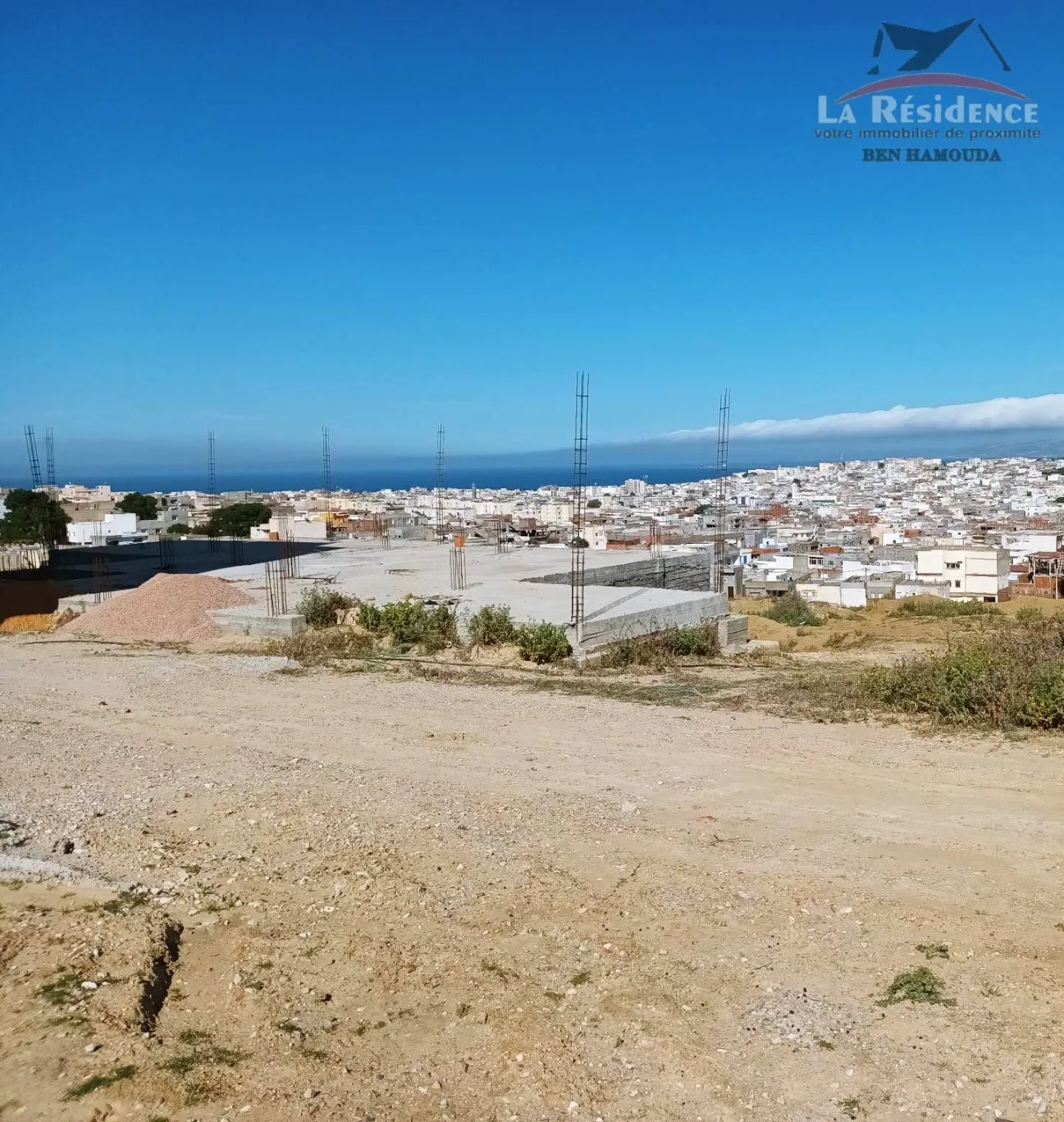 Terrain vue sur mer à Hay waha Bizerte 