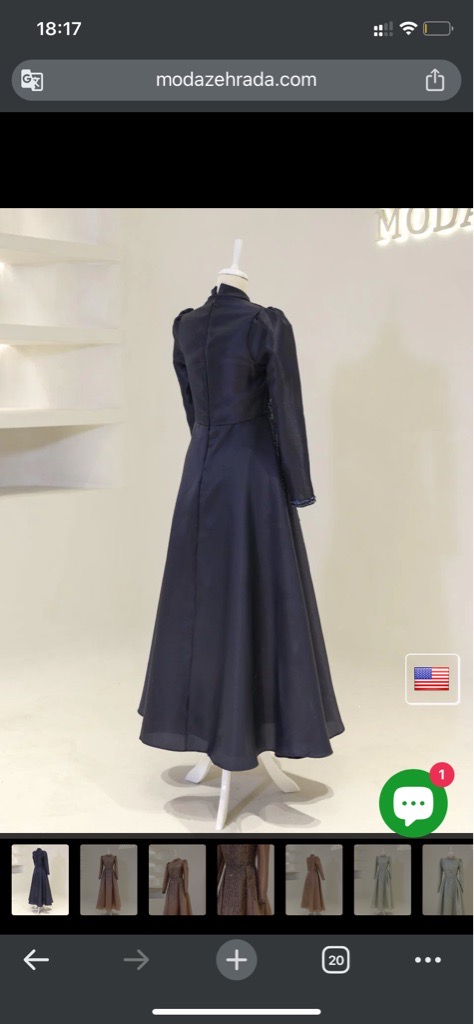 Robe soirée avec foulard 