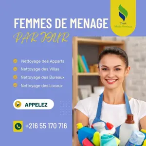 La Meilleure societe de Femmes de Ménage A EL MARSA