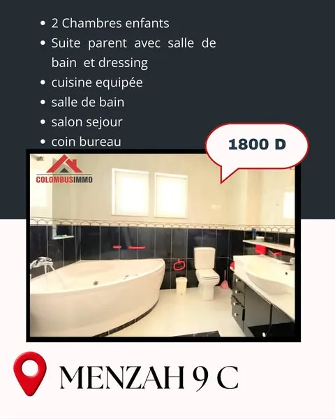 Etage de villa à Menzah 9C