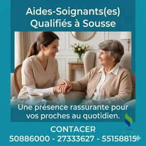  Besoin d'une aide-soignante à domicile A RIADH