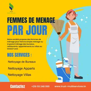 femme de ménage par jour en tunis 