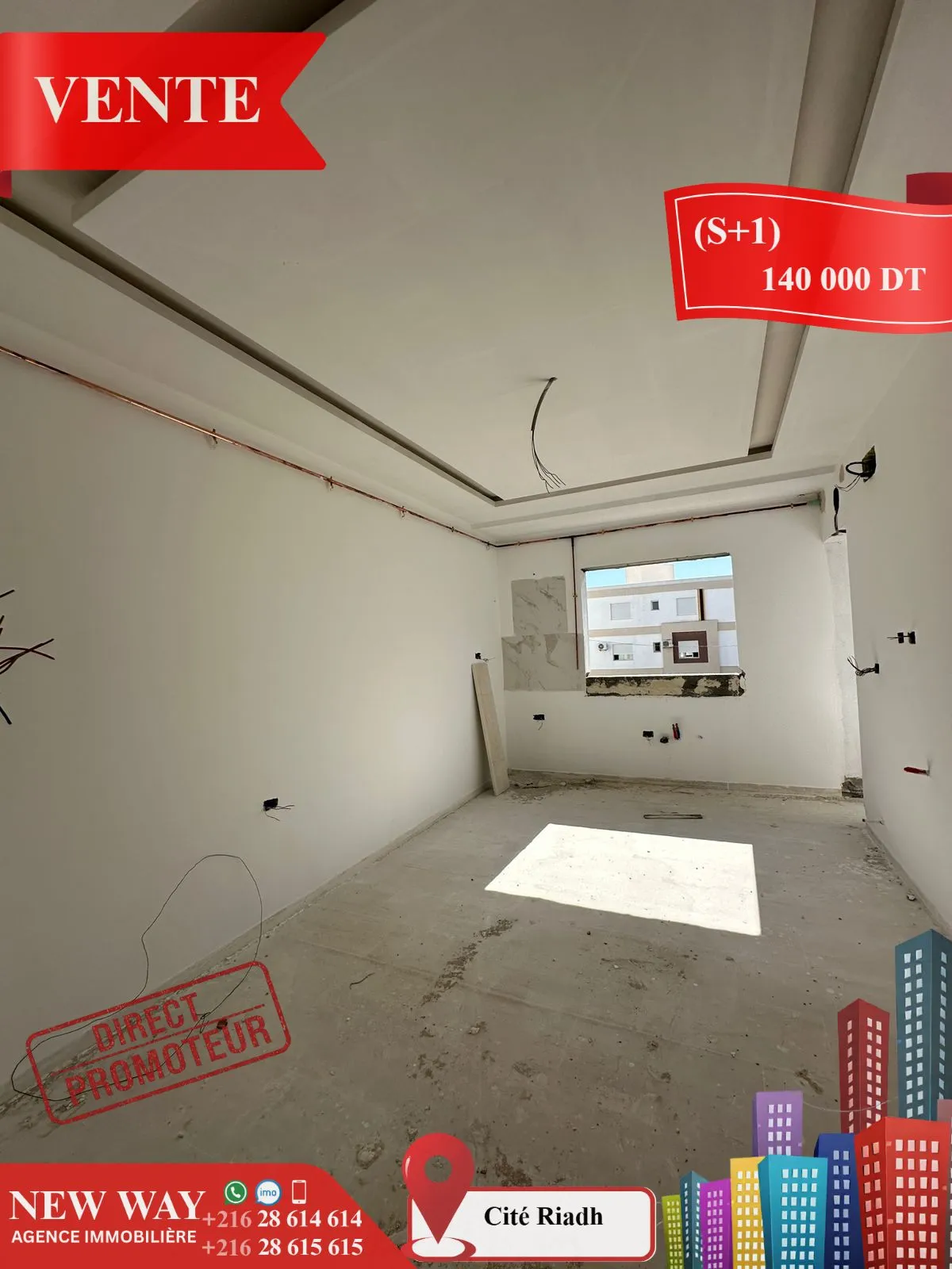 (S+1) Directe Promoteur à Cité Riadh
