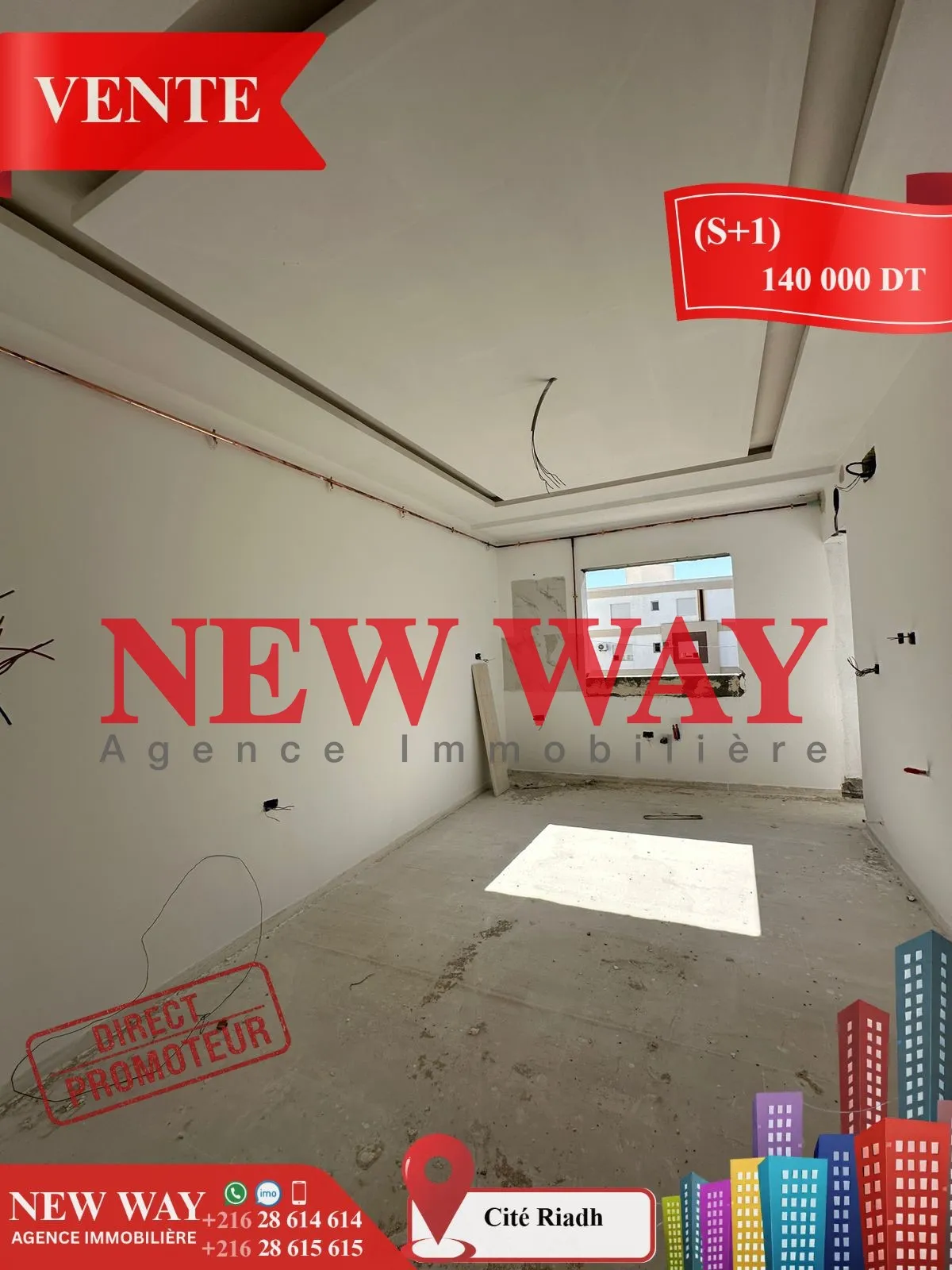(S+1) Directe Promoteur à Cité Riadh