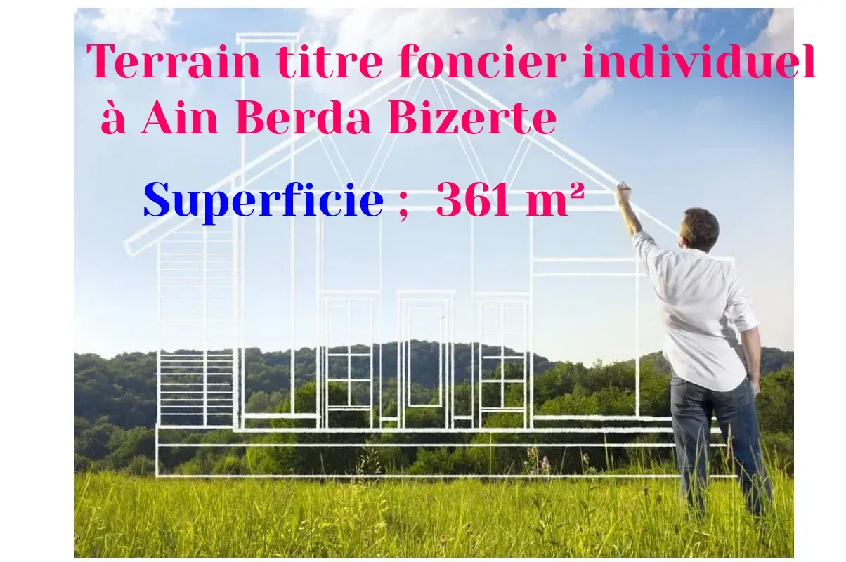 Terrain titre foncier individuel à Ain Berda Bizerte
