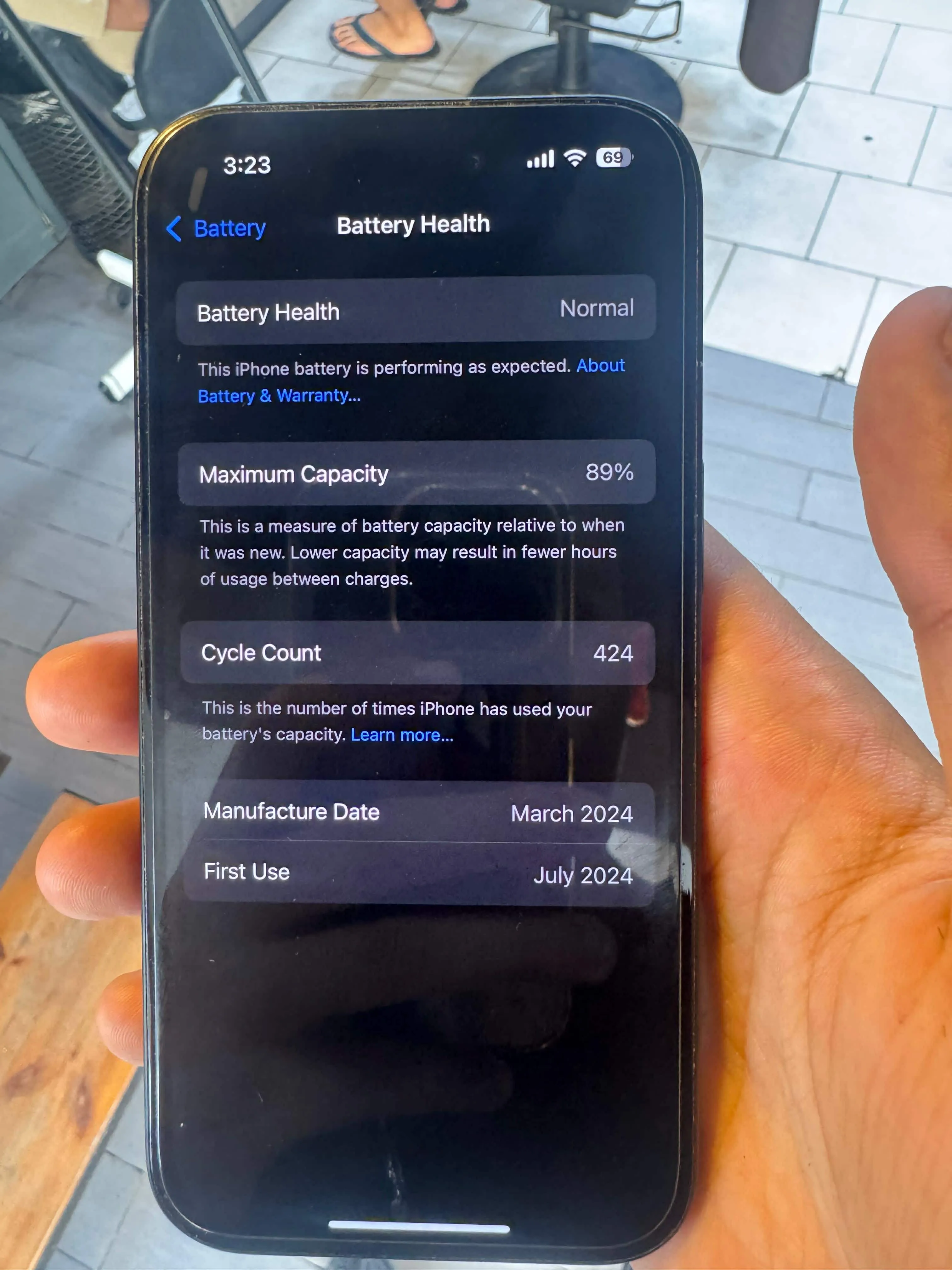 Iphone 15 128Go Black Titanium
