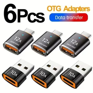 Adaptateur USB 3.0 vers Type C 12A LED OTG USB C mâle vers USB A femelle