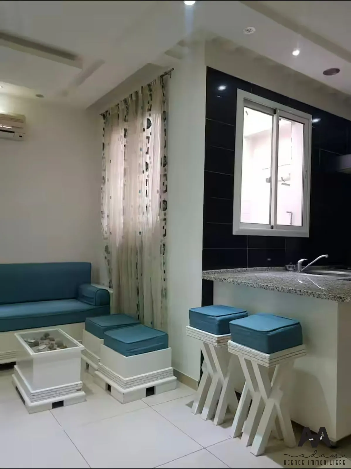 Appartement meublé S+1 – 1er étage d’une villa à Nabeul