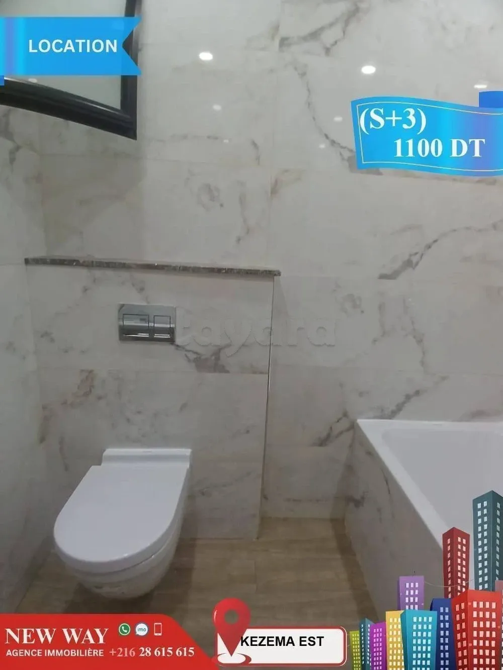 (S+3) Jamais Habité à Khezema EST avec Place de Parking au Sous Sol