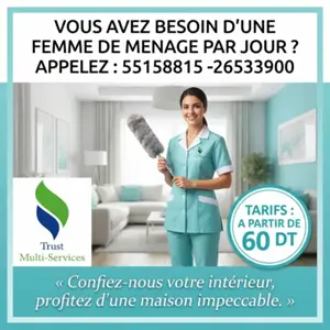 FEMME DE MENAGE PAR JOUR A SFAX