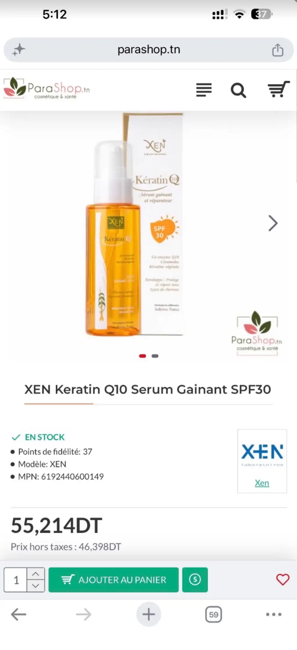 Lot 2 articles (fixateur et serum) + 1 cadeau