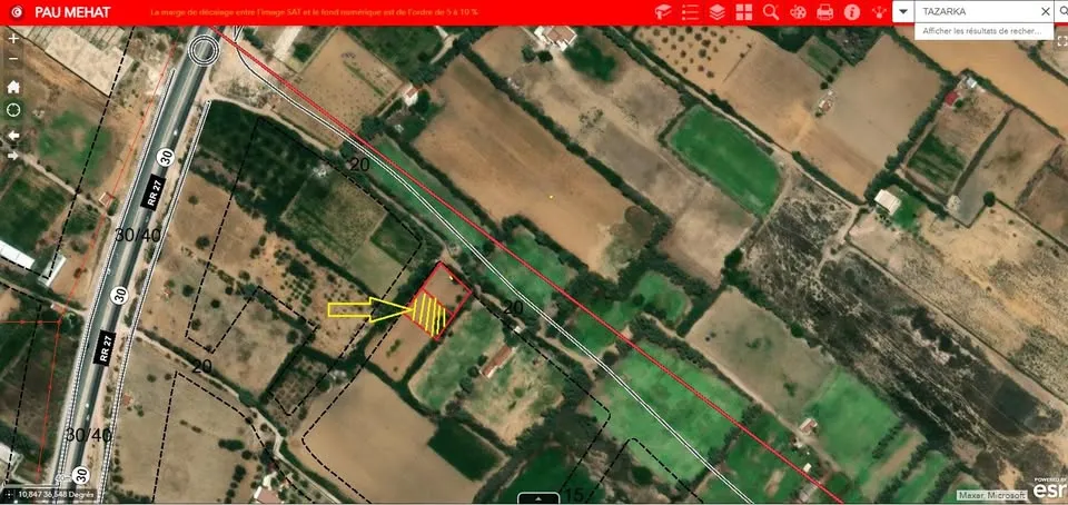 Terrain à Vendre -Plage Tazarka-