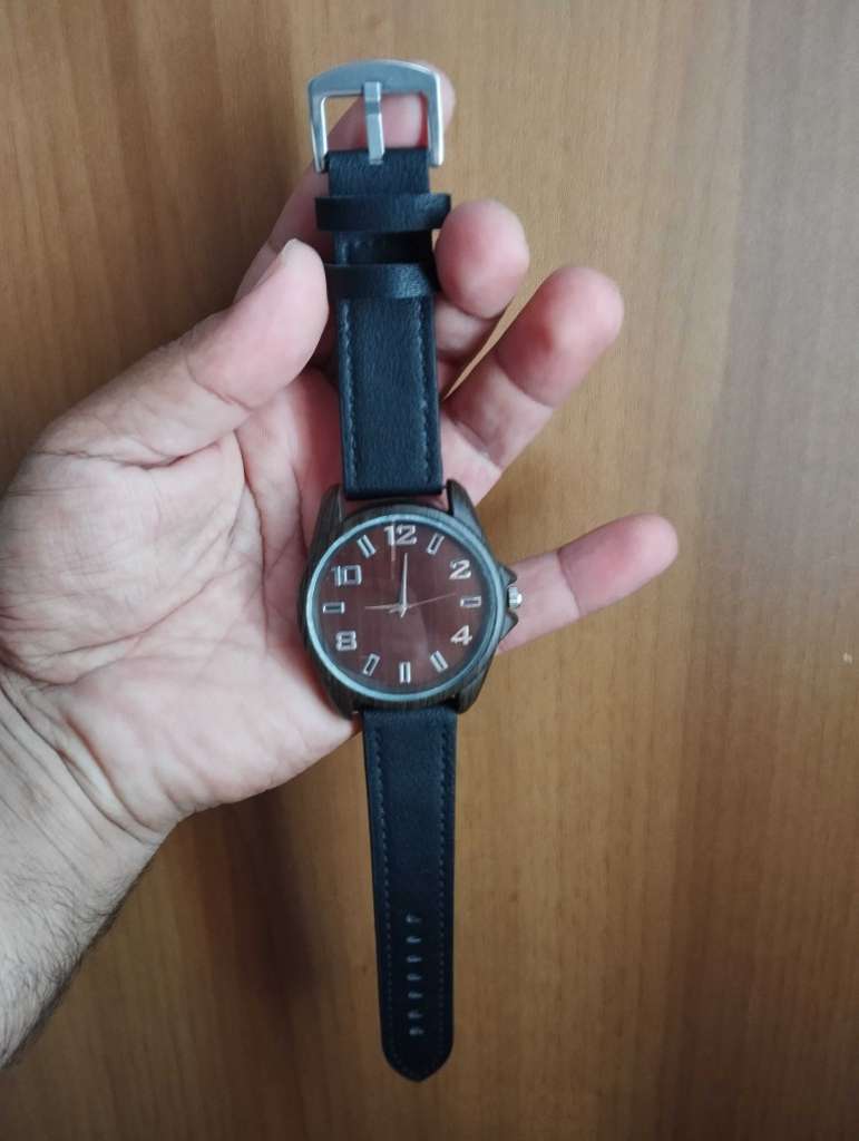 Montre Effet Bois Grand Format