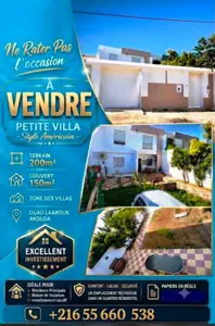 A vendre petite villa à wed Laarouk akouda kantaoui
